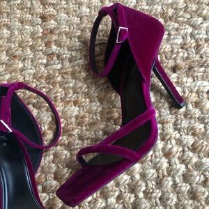 Zara Velvet Heels. Size 38 or 7.5